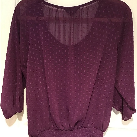 Petite sheer purple blouse - Picture 3 of 5